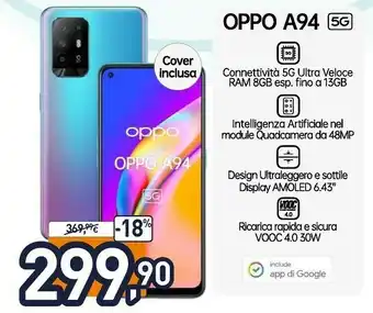 Unieuro A94 5g a94 16,3 cm (6.43") doppia sim usb tipo-c 8 gb 128 gb 4310 mah blu offerta