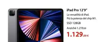 Euronics Ipad pro 12.9'' offerta