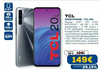 Euronics 20l 16,9 cm (6.67") dual sim ibrida android 11 4g usb tipo-c 5000 mah nero offerta