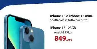 Euronics Iphone 13 e iphone 13 mini offerta
