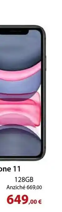 Euronics Iphone 11 15,5 cm (6.1") doppia sim ios 13 4g 128 gb nero offerta