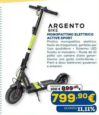 Euronics Monopattino elettrico active sport offerta
