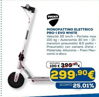 Euronics Ducati monopattino elettrico pro-i evo offerta