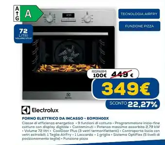 Euronics Forno elettrico da incasso - eom3hoox offerta