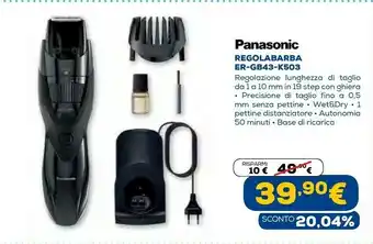 Euronics Er-gb43 regolabarba nero offerta