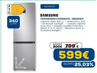 Euronics Rb34t673esa monoporta libera installazione 340 l e acciaio inossidabile offerta