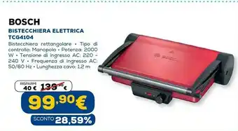 Euronics Bistecchiera elettrica tcg4104 offerta