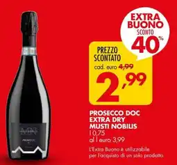 Italmark Prosecco Doc Extra Dry Musti Nobilis offerta