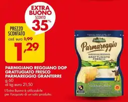 Italmark Parmigiano reggiano dop grattugiato fresco parmareggio granterre offerta