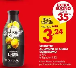 Italmark Sorbetto al limone di sicilia sorbissimo offerta