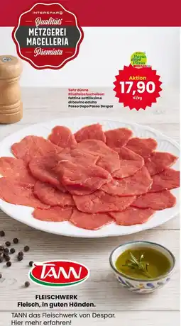 Interspar Sehr dünne Rindfleischscheiben Fettine sottilissime di bovino adulto Passo Dopo Passo Despar offerta