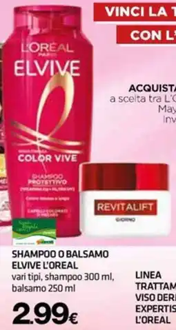 Superconti L'oreal Elvive Shampoo o Balsamo offerta