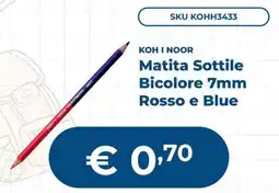 Mornati Paglia Koh I Noor Matita Sottile Bicolore Rosso e Blue offerta