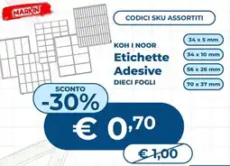 Mornati Paglia Koh I Noor Etichette Adesive offerta