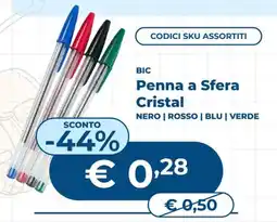 Mornati Paglia BIC Penna a Sfera Cristal offerta