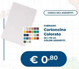 Mornati Paglia Fabriano Cartoncino Colorato offerta