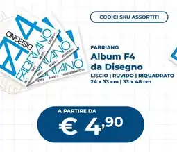 Mornati Paglia Fabriano Album F4 da Disegno offerta