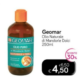 Idea bellezza Geomar olio naturale di mandorle dolci offerta