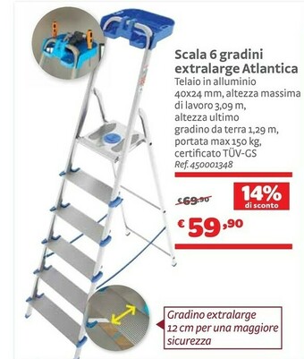 Bricocenter Scala 6 gradini extralarge atlantica offerta
