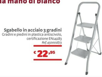 Bricocenter Sgabello in acciaio 3 gradini offerta
