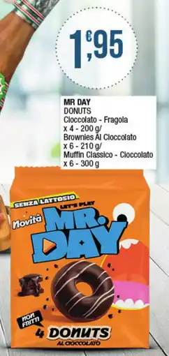 Maxi Sidis Mr Day Donuts Cioccolato Fragola/ Brownies Al Cioccolato/ Muffin Classico Cioccolato offerta