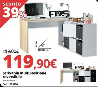Brico Io Scrivania multiposizione reversibile offerta