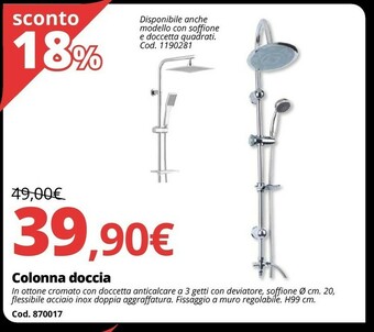 Brico Io Colonna doccia offerta