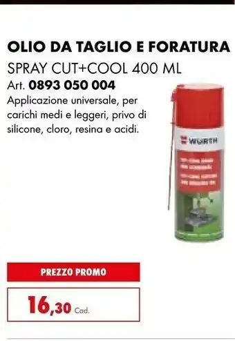 Olio da taglio e foratura spray cut+cool 400 ml