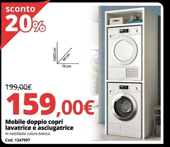 Brico Io Mobile doppio copri lavatrice e asciugatrice offerta