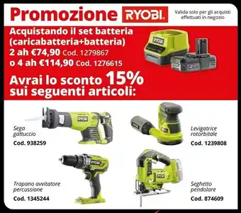 Brico Io Promozione ryobi offerta