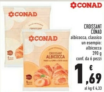 Conad Conad - croissant all'albicocca 390 g(ml) offerta
