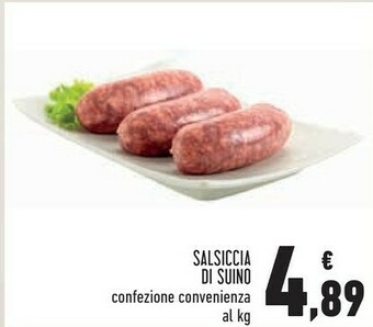 Conad Salsiccia di suino offerta