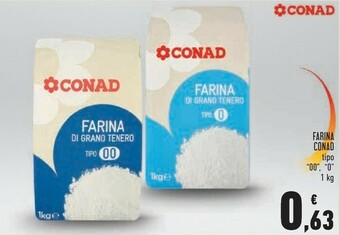 Conad Conad - farina tipo 00 di grano tenero biologico offerta