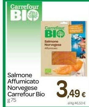 Carrefour Express Carrefour bio salmone affumicato norvegese offerta