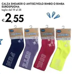 Bennet Calza sneaker o antiscivolo bimbo o bimba Eurospugna offerta