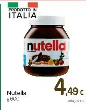 Carrefour Express Nutella offerta