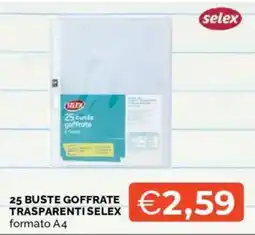 Mercatò Selex 25 buste goffrate trasparenti offerta