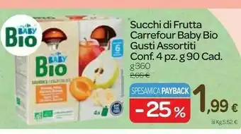 Carrefour Express Carrefour baby bio succhi di frutta offerta