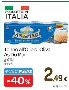 Carrefour Express Tonno all'olio di oliva offerta