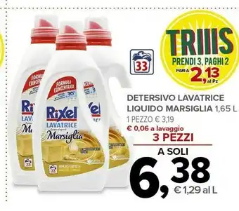 Todis Rixel detersivo lavatrice liquido marsiglia offerta