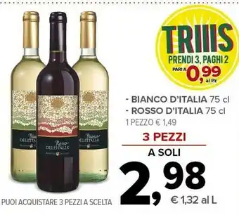 Todis Vino bianco d'italia offerta