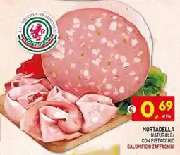 Centro Commerciale Discount Mortadella naturale con pistacchio Zaffagnini offerta