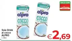 Eurospar Soia Drink al cocco ALPRO offerta
