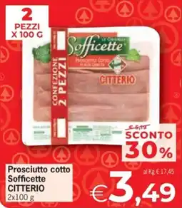 Eurospar Prosciutto cotto Sofficette CITTERIO offerta