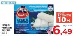 Eurospar Fiori di merluzzo Findus offerta