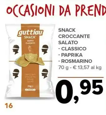 Todis Sfogliette salate snack classico 70 g(ml) offerta