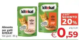 Eurospar Alimento per gatti KITEKAT offerta