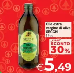 Eurospar Olio extra vergine di oliva Secchi offerta