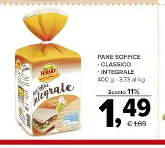 Todis Pane soffice integrale 400 g(ml) offerta
