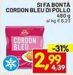 Centro Commerciale Discount Cordon bleu di pollo offerta